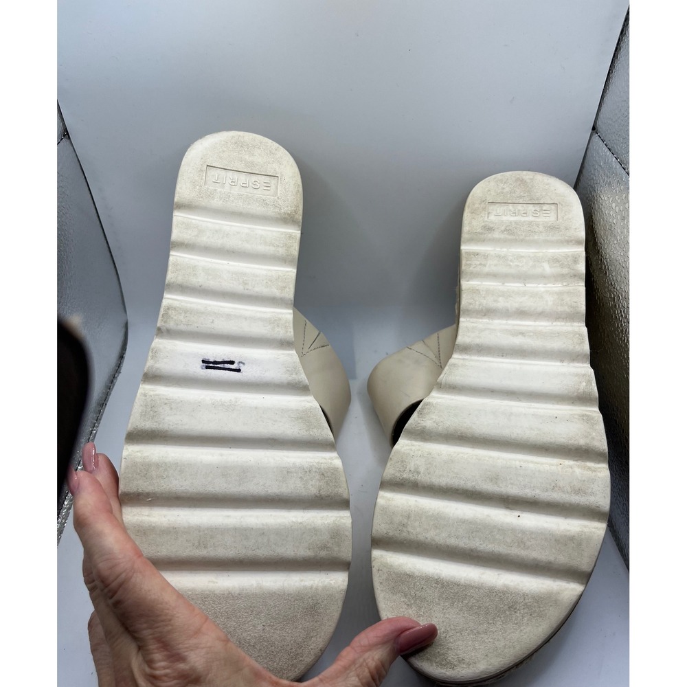ESPRIT‎ Women Beige Platform Espadrille Slide Sandals Size 9.5M Katalina - Picture 6 of 8
